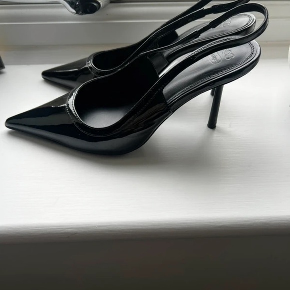 ASOS Black Patent Slingback Heels - Picture 2 of 4
